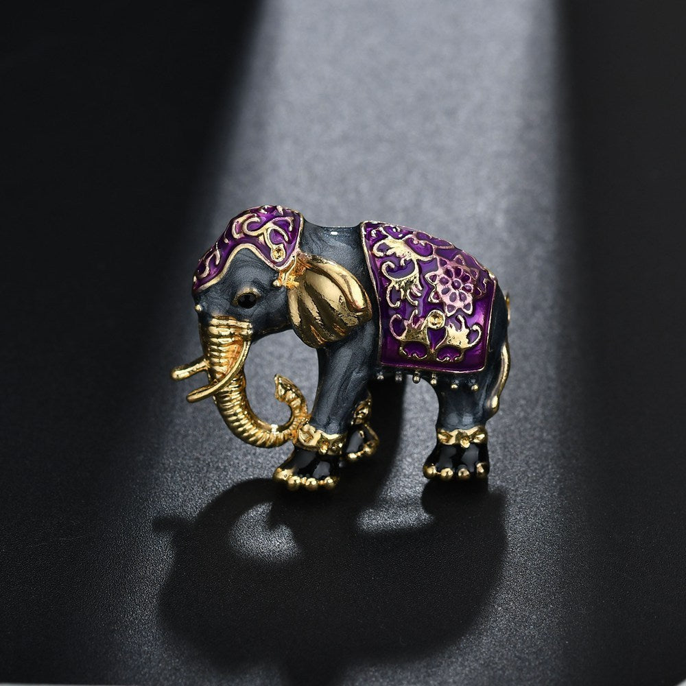 Vintage Enamel Elephant Decorations