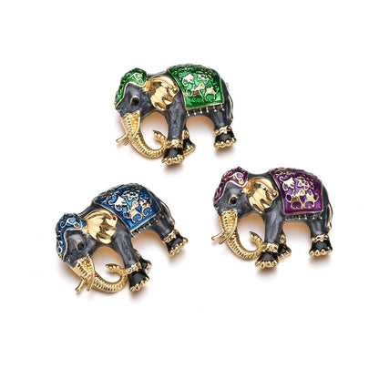 Vintage Enamel Elephant Decorations