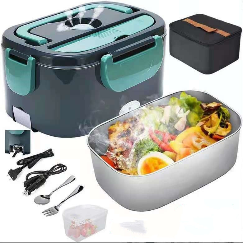 Insulated Lunch Box Large Capacity Heated Electric Lunch Box Stainless Steel Car Bento Box