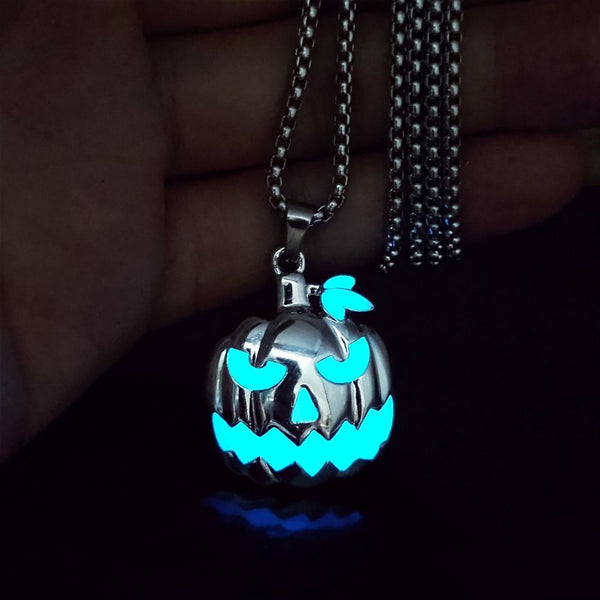 Luminous Pumpkin Pendant Necklace