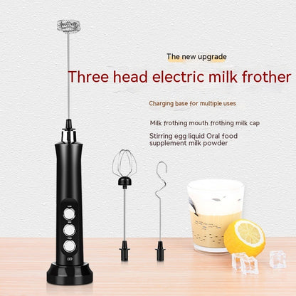 Portable Household Charging Three-head Handheld Egg Beater