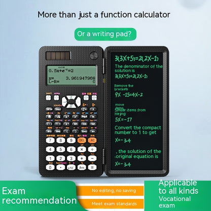 2 In 1 Foldable Scientific Calculator with Handwriting Tablet and Learning Function