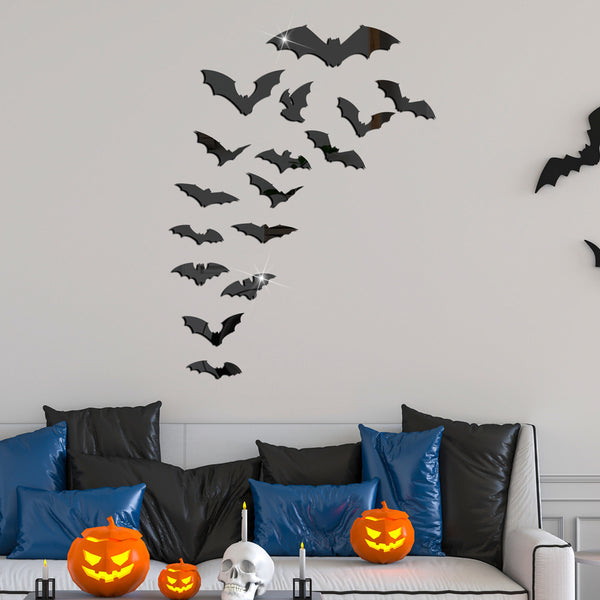 Halloween Bat Acrylic Mirror Sticker