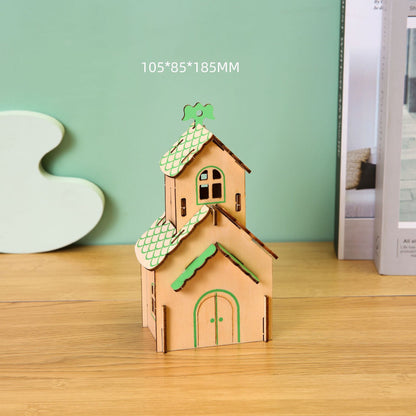 3D Three-dimensional Puzzle Plywood Handmade DIY Assembly Model