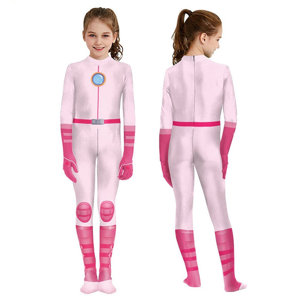 Children's Halloween Princess Peach Racing Costume