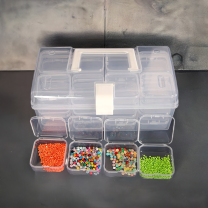 32-grid Transparent Plastic Storage Box Large Capacity Portable