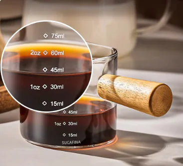 75ml Heat-Resisting Glass Espresso Measuring Cup