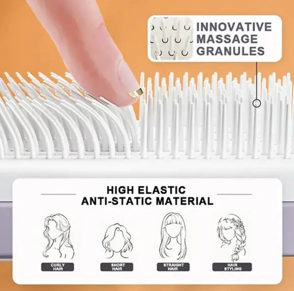 4-in-1 Self-Cleaning Hair Brush