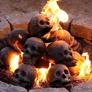 Halloween Fire Pit Skulls Bonfire