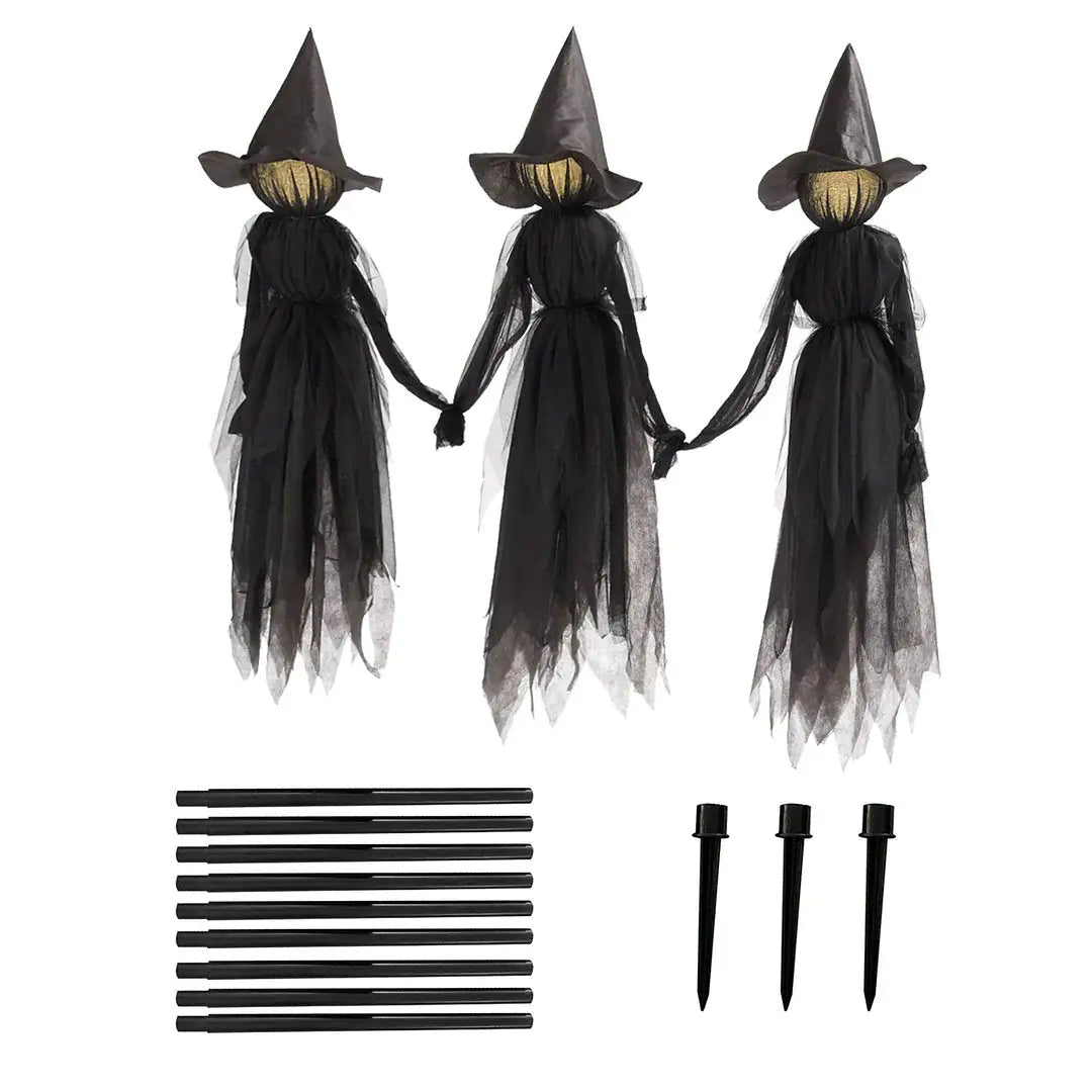 Lighted Halloween Witch Stake