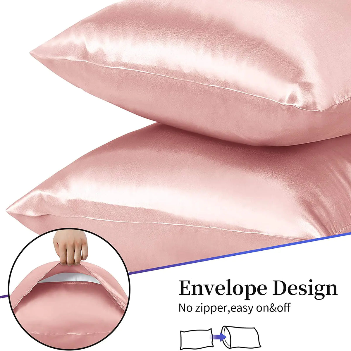 Beauty Sleep Satin Pillowcases 2/Pack