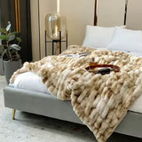 Luxury Faux Rabbit Fur Winter Blanket