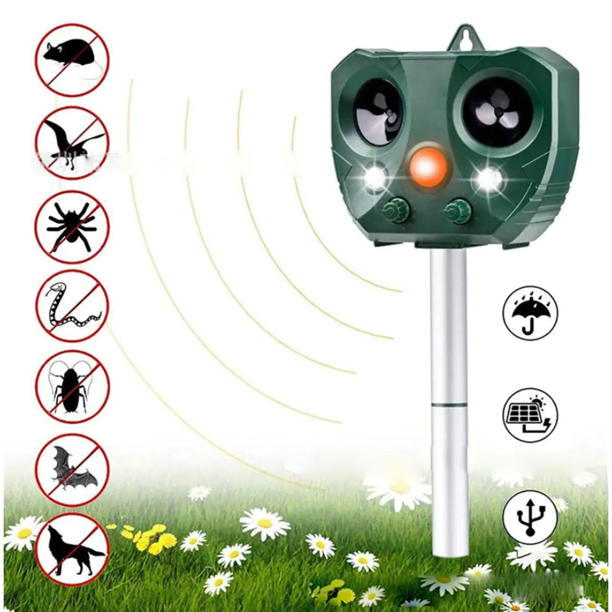 Bug Me Not Solar And Ultrasonic Pest Repeller