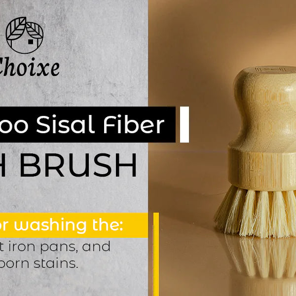 Bamboo Sisal Fiber Dish Brush